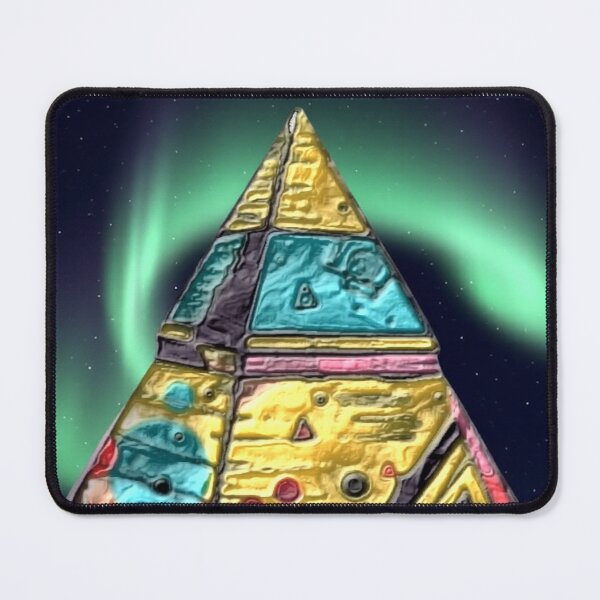 Item preview, surreal pyramid C northern lights colorful geometric abstract design designed and sold by SmashingDeals.