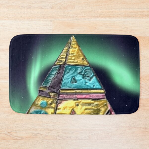 Item preview, surreal pyramid C northern lights colorful geometric abstract design designed and sold by SmashingDeals.