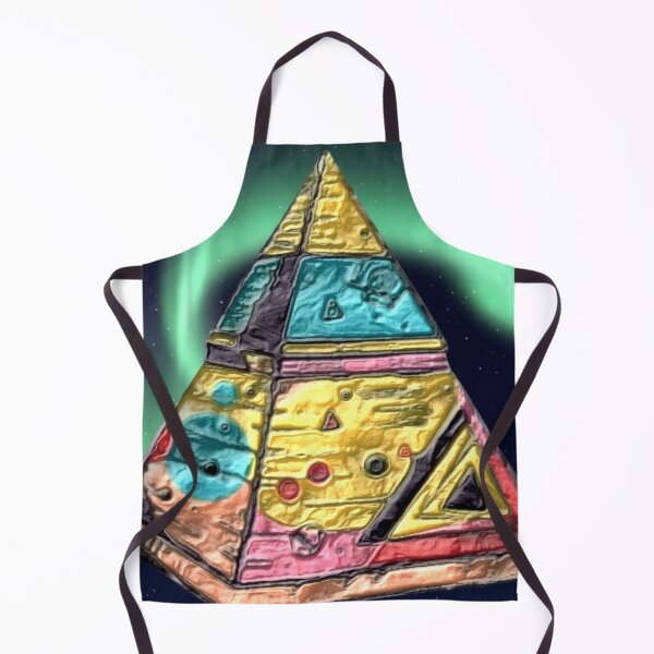 Item preview, surreal pyramid C northern lights colorful geometric abstract design designed and sold by SmashingDeals.
