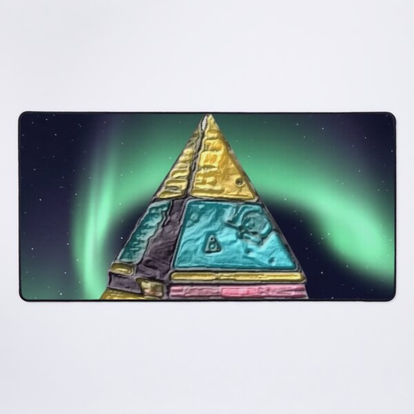 Item preview, surreal pyramid C northern lights colorful geometric abstract design designed and sold by SmashingDeals.