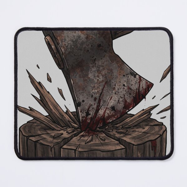 Item preview, Bloody Rusted Axe and Splintered Stump Art    designed and sold by urmoments.
