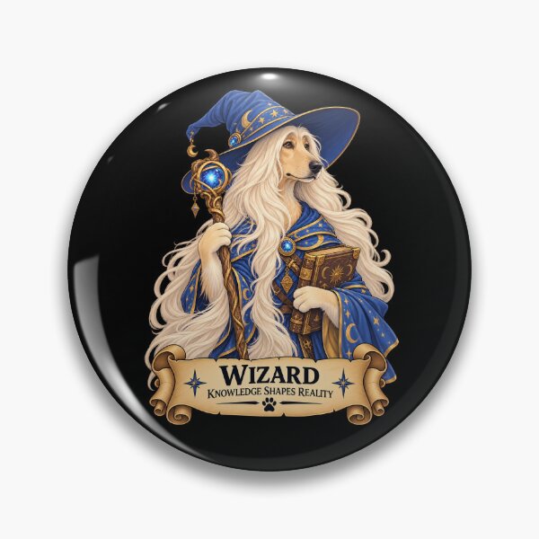 Item preview, Dog D&D Wizard – Afghan Hound Arcane Mage designed and sold by StudioSand.