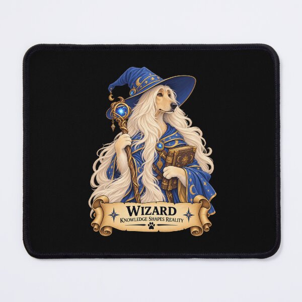 Item preview, Dog D&D Wizard – Afghan Hound Arcane Mage designed and sold by StudioSand.