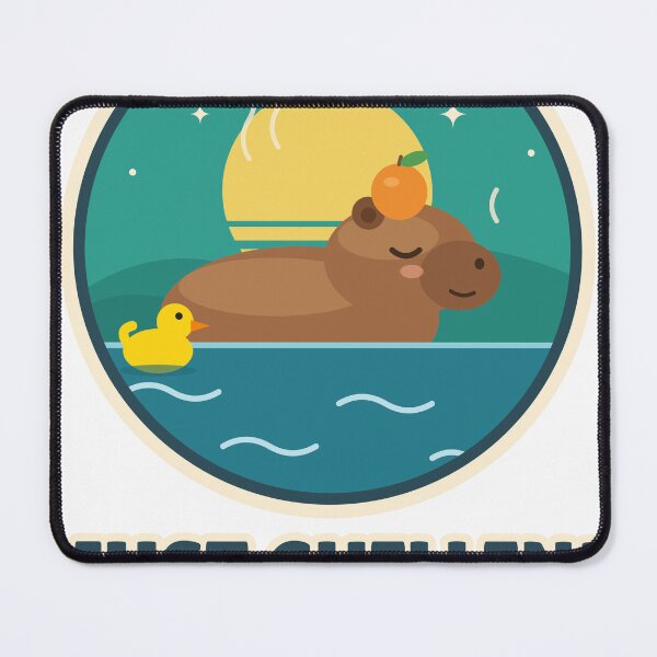 Item preview, Just Chillin' Capybara Hot Tub – Cute Retro Sunset Relax Vibes designed and sold by JazibaArif.