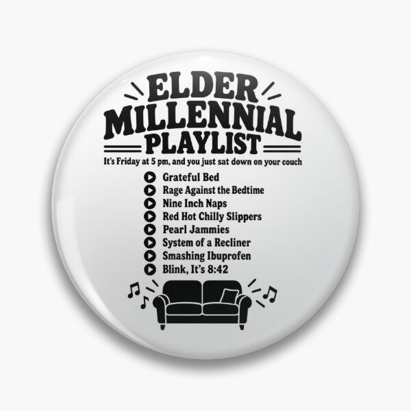 Item preview, Elder Millennial Playlist Funny Nostalgia T-Shirt designed and sold by ShirtGetsReal.