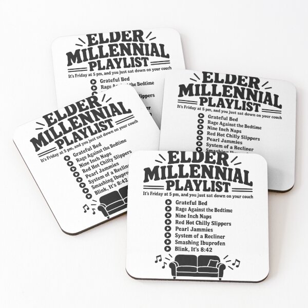 Item preview, Elder Millennial Playlist Funny Nostalgia T-Shirt designed and sold by ShirtGetsReal.