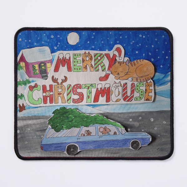 Item preview, Merry Christmouse Silent Night designed and sold by The Cat and The Christmas Tree by Alice Ean Dubh.