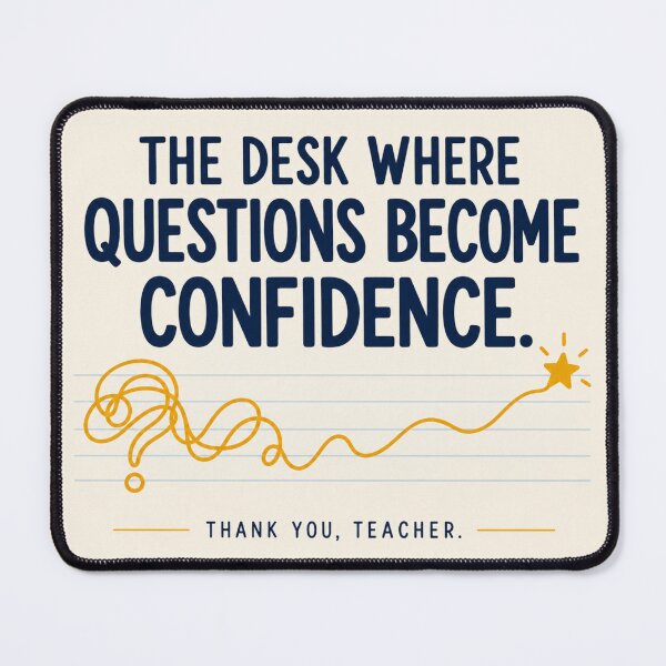Item preview, Teacher Appreciation Gift – The Desk Where Questions Become Confidence designed and sold by astersgraphics.