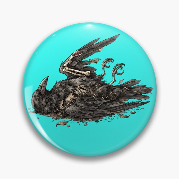 Item preview, Fallen Raven Skeleton Macabre Art designed and sold by urmoments.