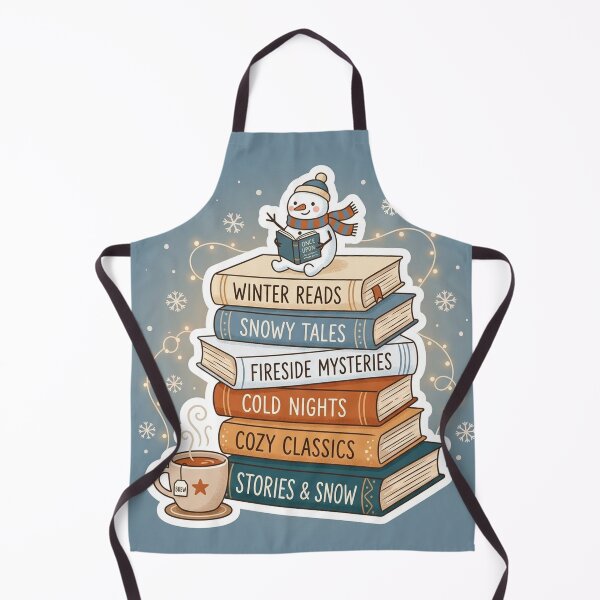 Item preview, Cozy Winter Reading Snowman Book Stack Bookish Sticker designed and sold by RetroVibe Supply.