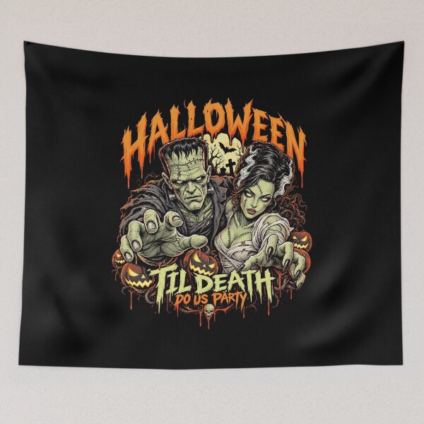 Item preview, Frankenstein and Bride Halloween Gothic Horror designed and sold by EdwinkOne.