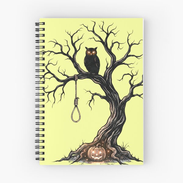 Item preview, Owl and Glowing Jack O Lantern on Dead Tree Art designed and sold by urmoments.