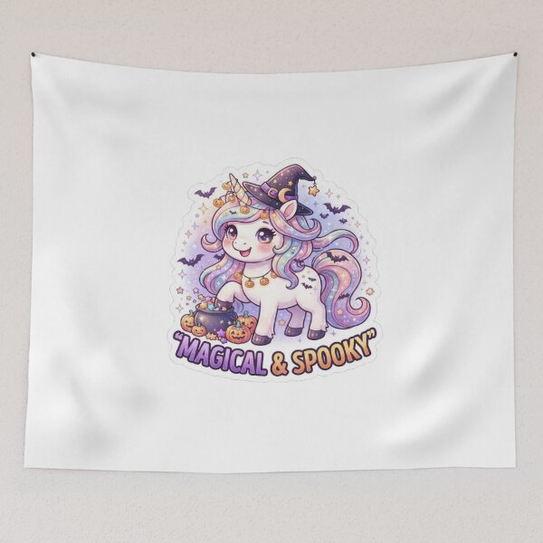Item preview, Magical & Spooky Halloween Unicorn Sticker designed and sold by lailakhalaf.