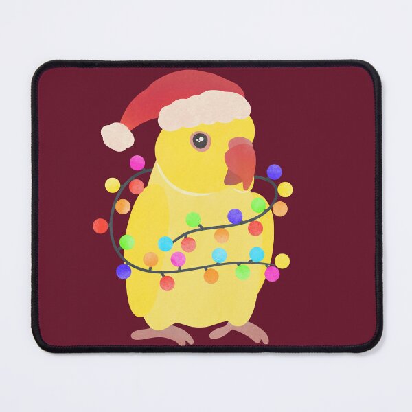 Item preview, Yellow Indian Ringneck Christmas Illustration designed and sold by FandomizedRose.