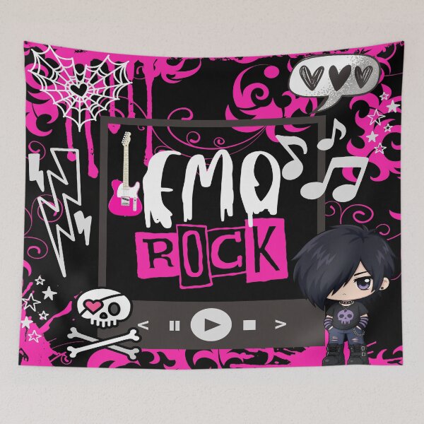 Item preview, Y2K Emo Rock MP3 Player Nostalgia designed and sold by Side By Side Studio.