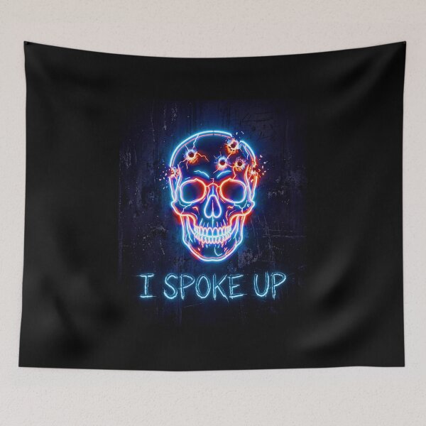 Item preview, NEON SKULL WITH BULLET HOLES 1 designed and sold by NOIMION DIGITAL ART.