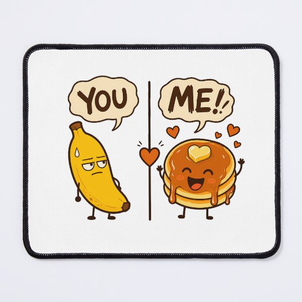 Item preview, Grumpy Banana Pancakes Breakfast Couples Opposites Attract designed and sold by nortowelcomics.