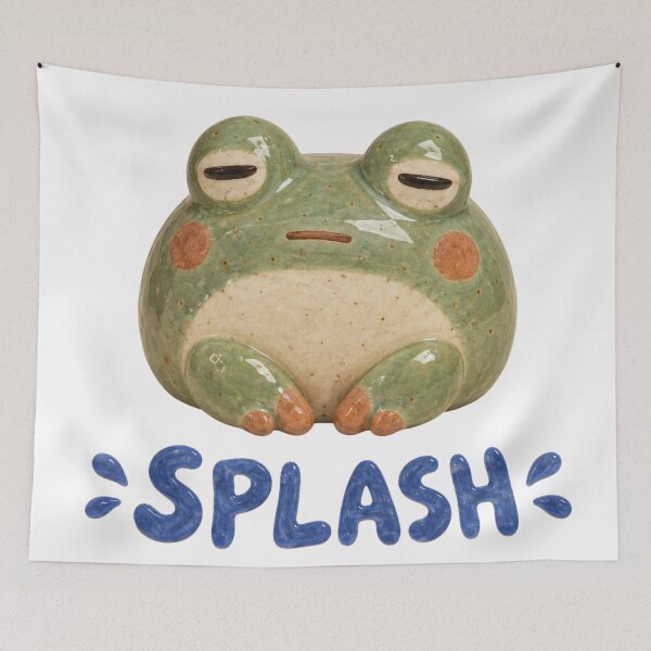 Item preview, Cute Ceramic Frog Splash Art Sticker designed and sold by Frenky Stickers.