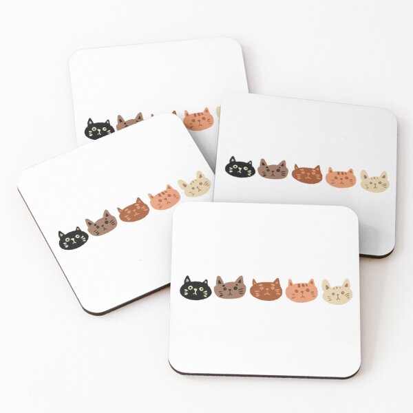 Item preview, Cozy Cat Faces Grid – Minimalist Textured Cat Illustration designed and sold by HeiiStudio.