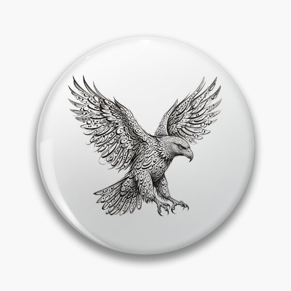 Item preview, Persian Calligraphy Flying Eagle Bird Traditional Iranian Typography Art designed and sold by yousefi.