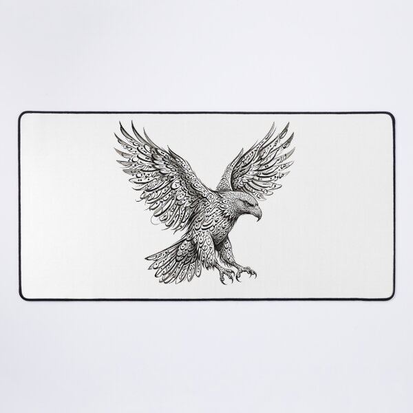 Item preview, Persian Calligraphy Flying Eagle Bird Traditional Iranian Typography Art designed and sold by yousefi.