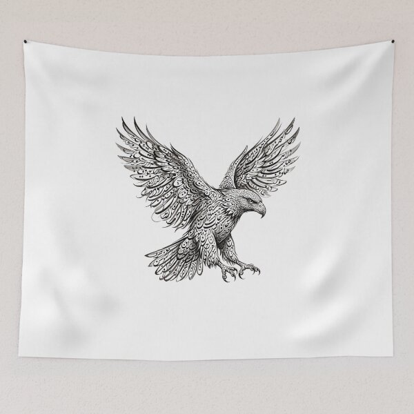 Item preview, Persian Calligraphy Flying Eagle Bird Traditional Iranian Typography Art designed and sold by yousefi.