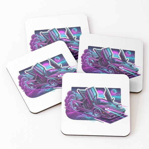 Item preview, Retro Synthwave 80s Wedge Supercar Sticker designed and sold by Fixnovaguide.