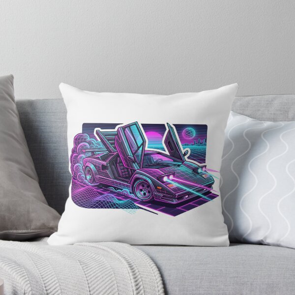 Item preview, Retro Synthwave 80s Wedge Supercar Sticker designed and sold by Fixnovaguide.