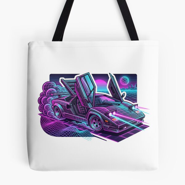Item preview, Retro Synthwave 80s Wedge Supercar Sticker designed and sold by Fixnovaguide.