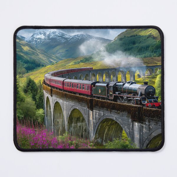 Item preview, Historic Steam Train Crossing a Majestic Viaduct designed and sold by Artessie.