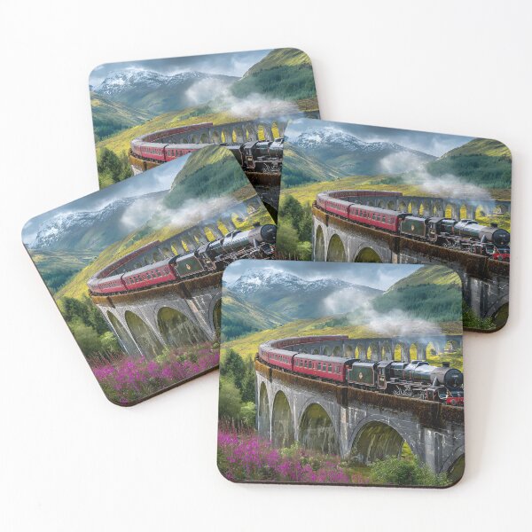 Item preview, Historic Steam Train Crossing a Majestic Viaduct designed and sold by Artessie.