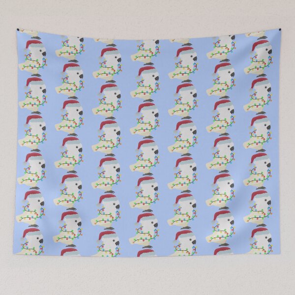 Item preview, Umbrella Cockatoo Christmas Illustration designed and sold by FandomizedRose.