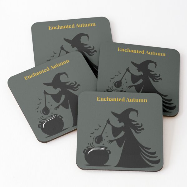 Item preview, Enchanted Autumn Witch & Cat Botanical Minimalist Art designed and sold by ORIGINS LINES.