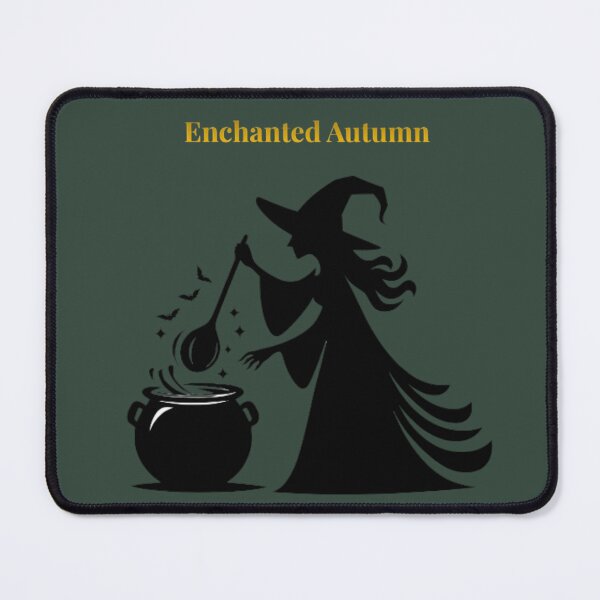 Item preview, Enchanted Autumn Witch & Cat Botanical Minimalist Art designed and sold by ORIGINS LINES.