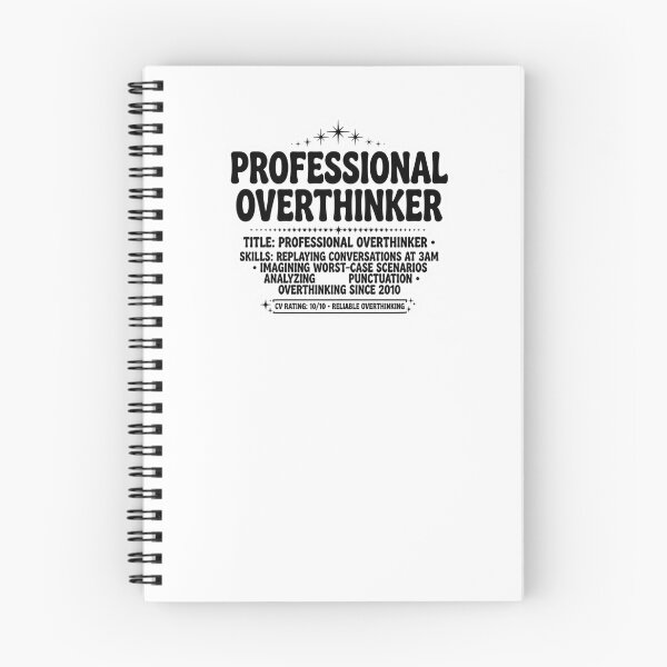 Item preview, Professional Overthinker Funny Relatable Overthinking Humor Design designed and sold by InspireHerTribe.