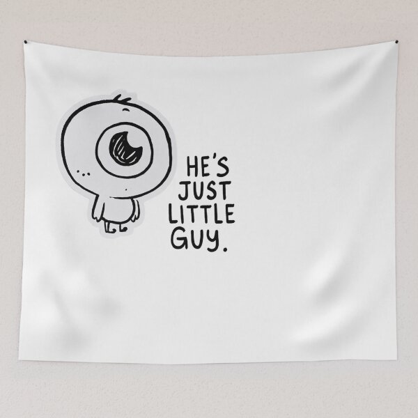Item preview, He's Just Little Guy Cute Monster Doodle Art designed and sold by NicolasGlowArt.