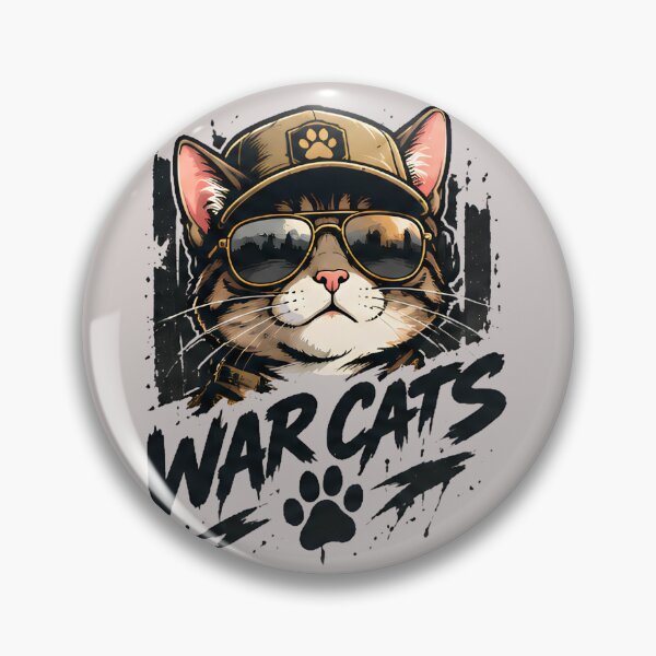 Item preview, War Cats - Military Pilot Cat Aviator Sunglasses Top Gun Army Cool Tabby designed and sold by Retro Whiskers.