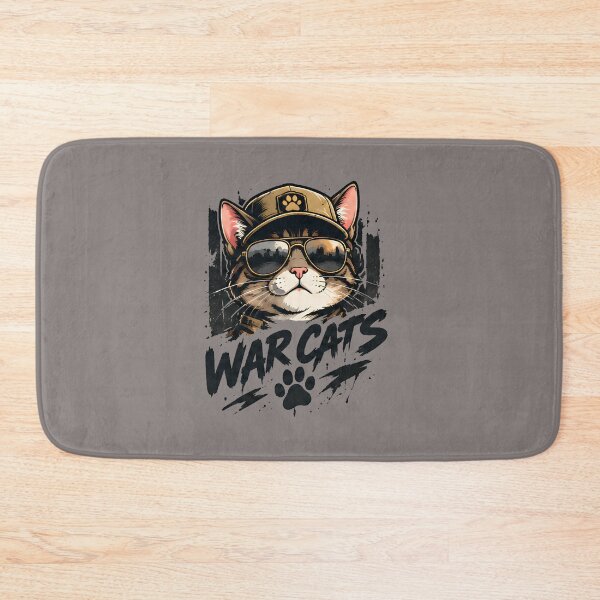 Item preview, War Cats - Military Pilot Cat Aviator Sunglasses Top Gun Army Cool Tabby designed and sold by Retro Whiskers.