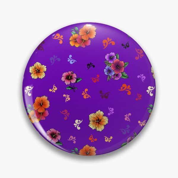 Item preview, Tropical Flowers in purple designed and sold by The Artist’s Apron.