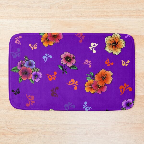 Item preview, Tropical Flowers in purple designed and sold by The Artist’s Apron.