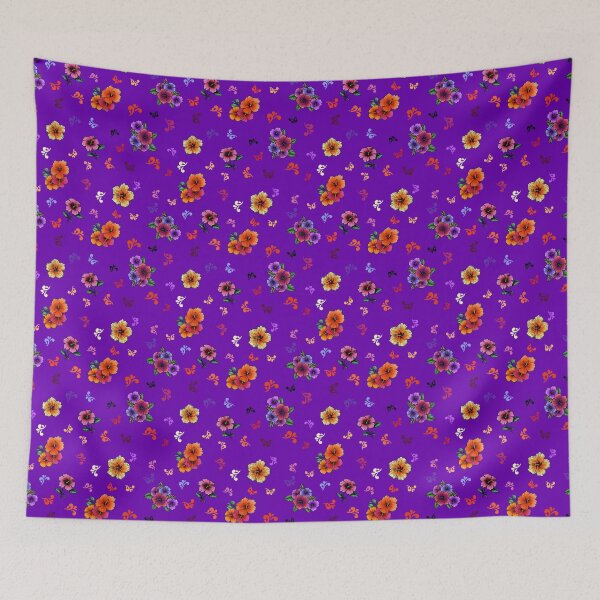 Item preview, Tropical Flowers in purple designed and sold by The Artist’s Apron.