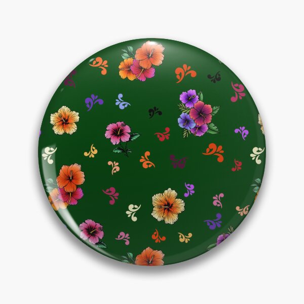Item preview, Tropical Flowers in green designed and sold by The Artist’s Apron.