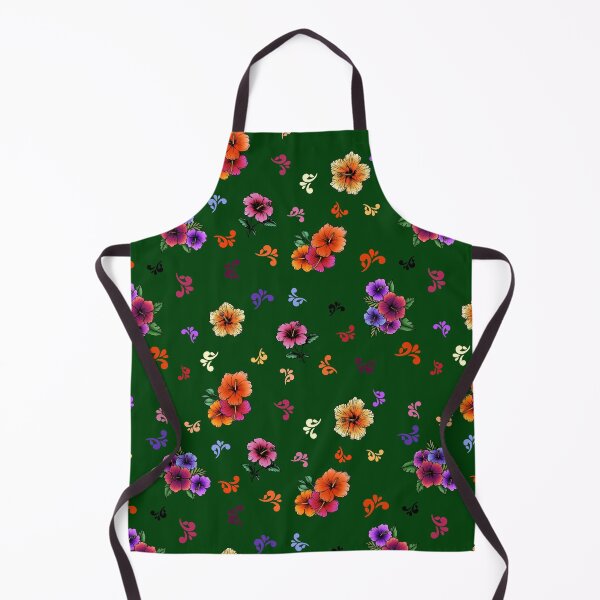 Item preview, Tropical Flowers in green designed and sold by The Artist’s Apron.