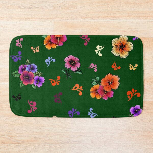Item preview, Tropical Flowers in green designed and sold by The Artist’s Apron.