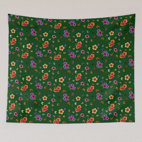 Item preview, Tropical Flowers in green designed and sold by The Artist’s Apron.