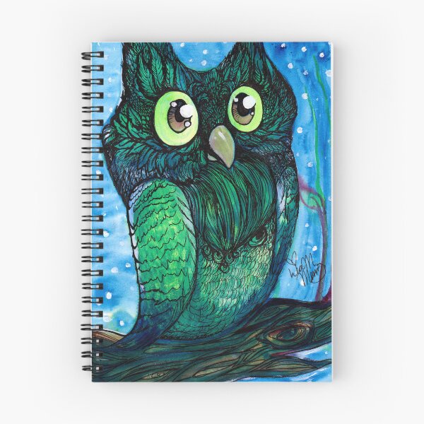Item preview, Cute Owl Green Feathers designed and sold by Lea Morris.