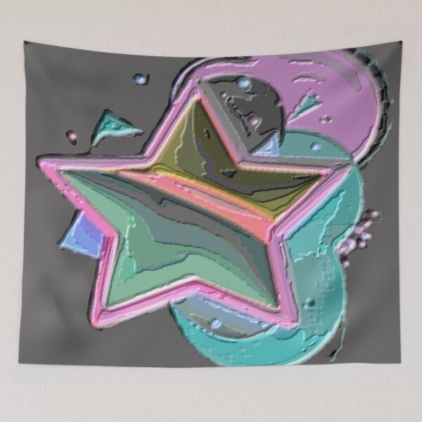 Item preview, star geometry C dark plasticine br colorful geometric star abstract design designed and sold by SmashingDeals.