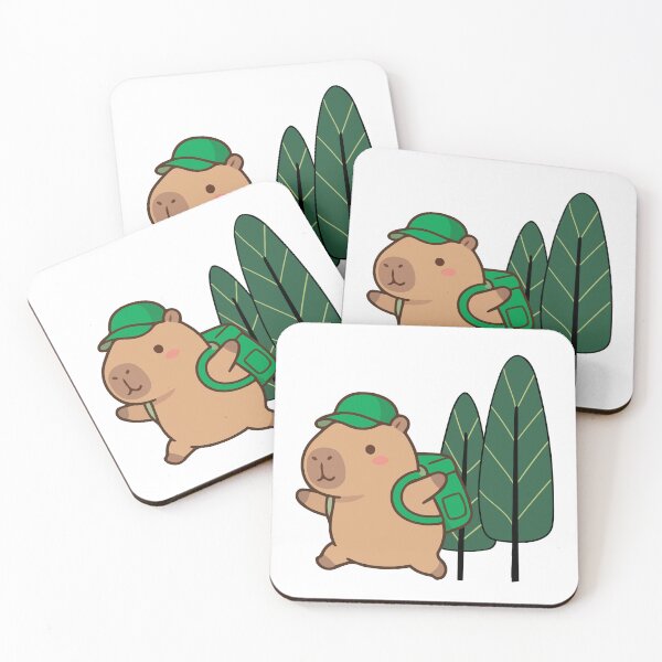 Item preview, Cute Hiker Capybara Backpacking Nature Explorer designed and sold by LensDyn™.
