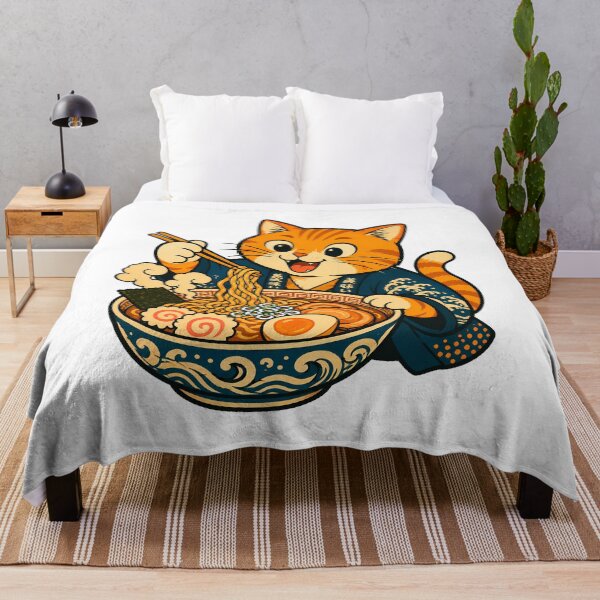 Item preview, Japanese Ramen Cat Kimono Umai Delicious Anime Bowl designed and sold by nortowelcomics.
