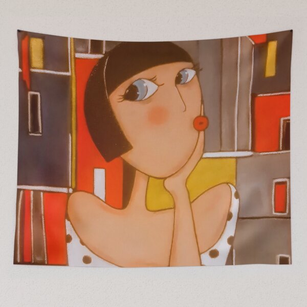 Item preview, Chic Brunette with Bob Haircut designed and sold by Diarta.